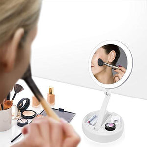 Creative folding beauty mirror to magnify your beauty